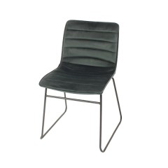 DINING CHAIR GREY VELVET 